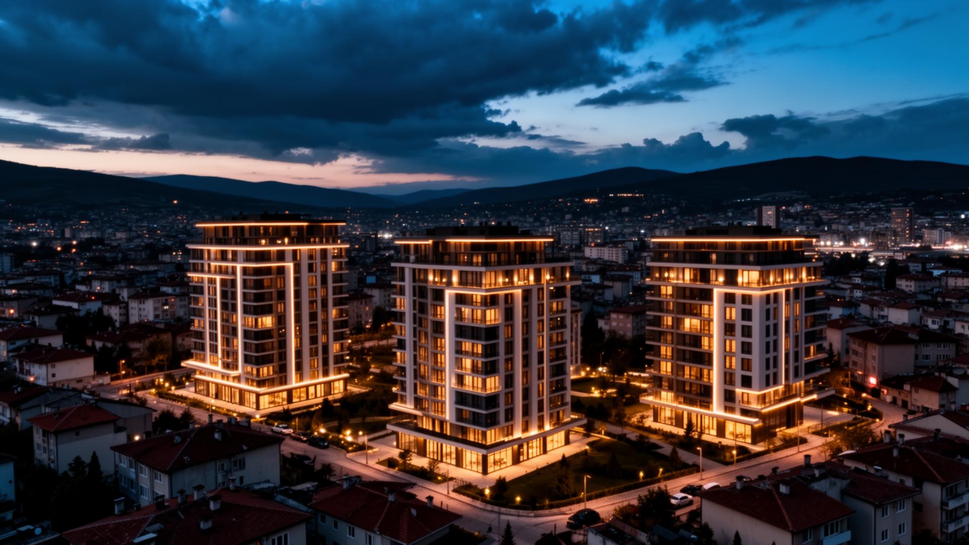 Pamje e Prishtinës me prona moderne